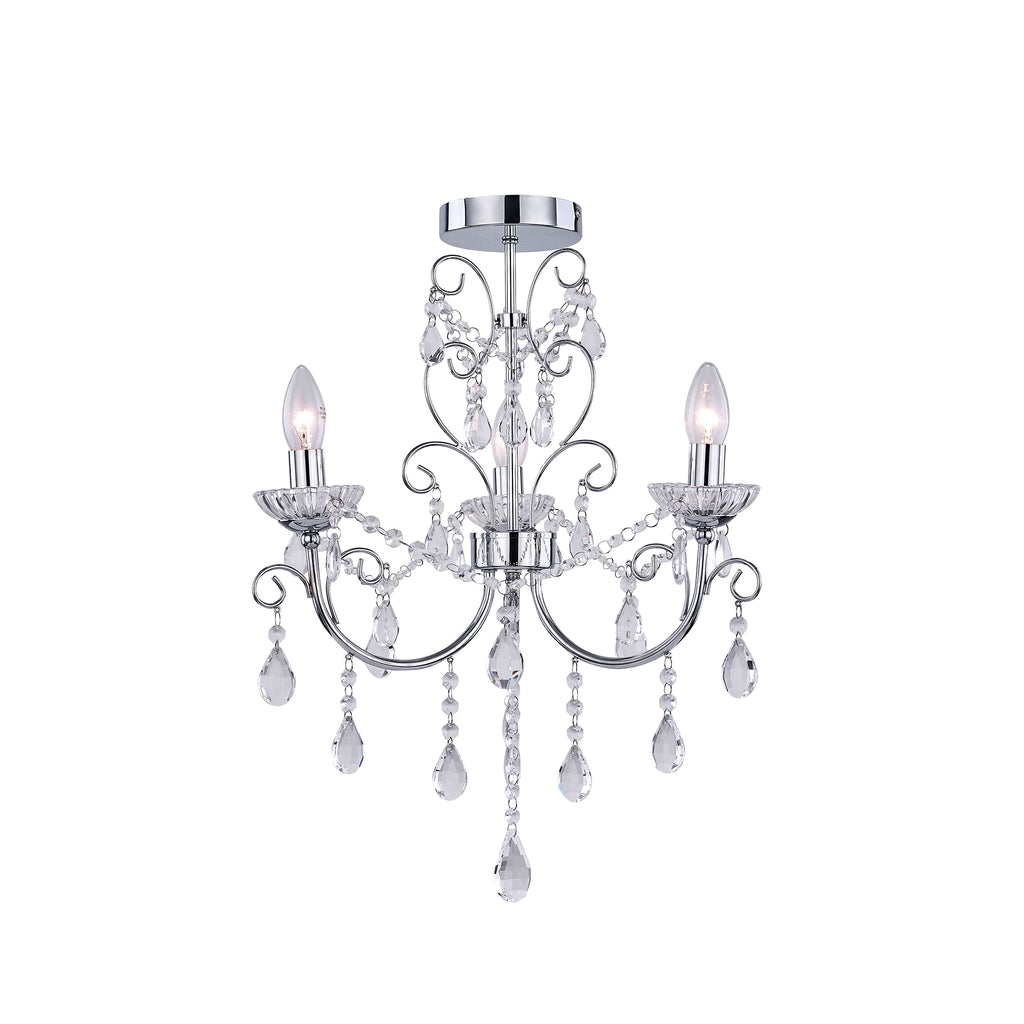 Renaissance 3 Light Small Chandelier Chrome - LL002CH116S